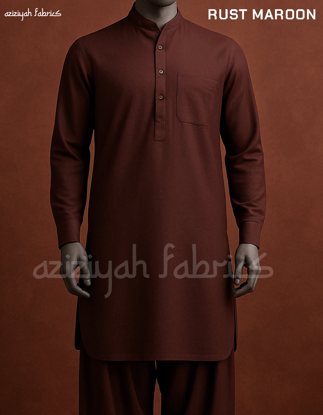 Rust Maroon - Premium Wash & Wear