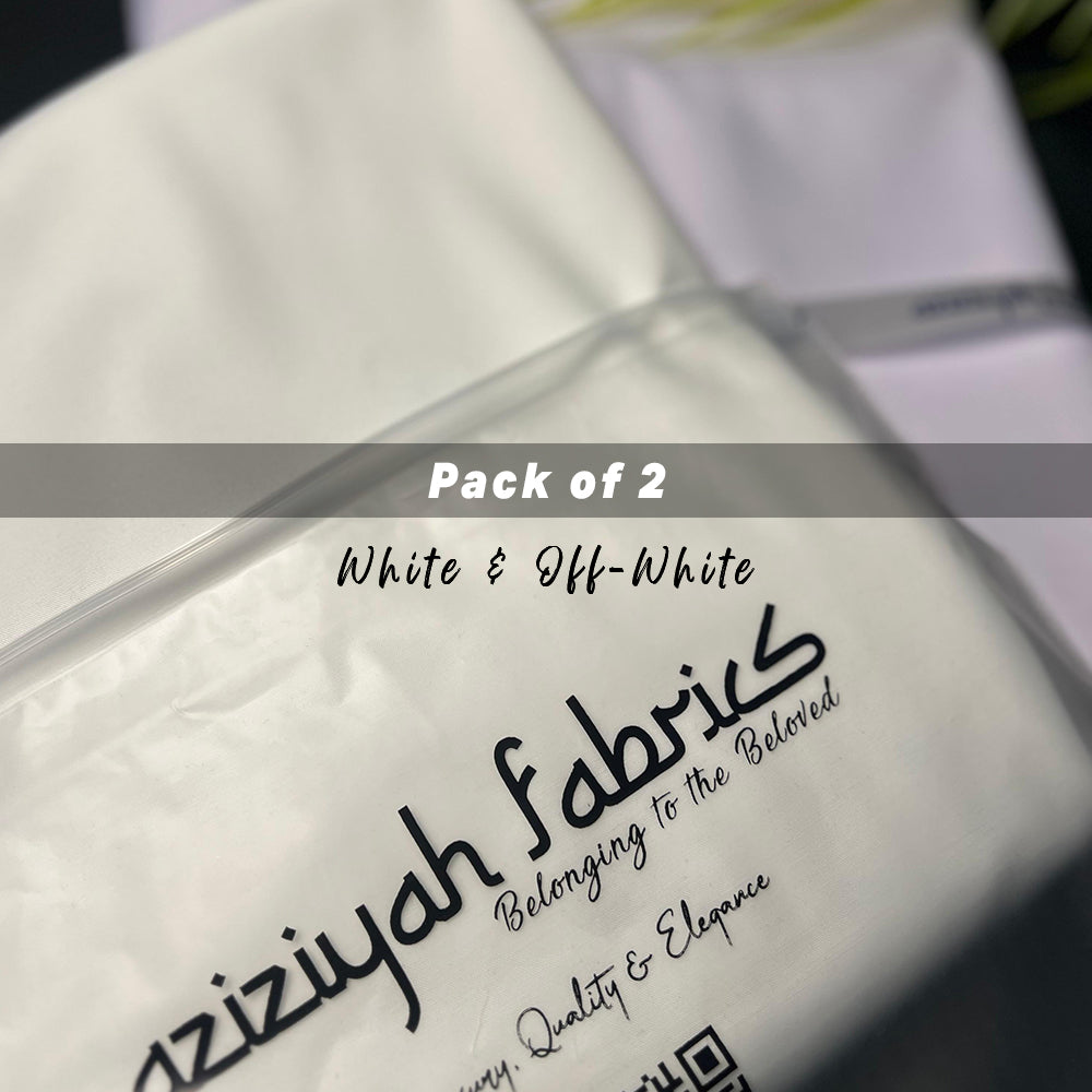 Pack of 2 - White and OffWhite