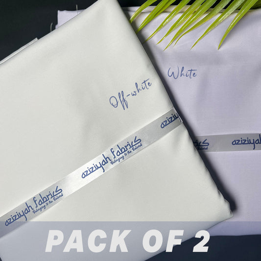 Pack of 2 - White and OffWhite