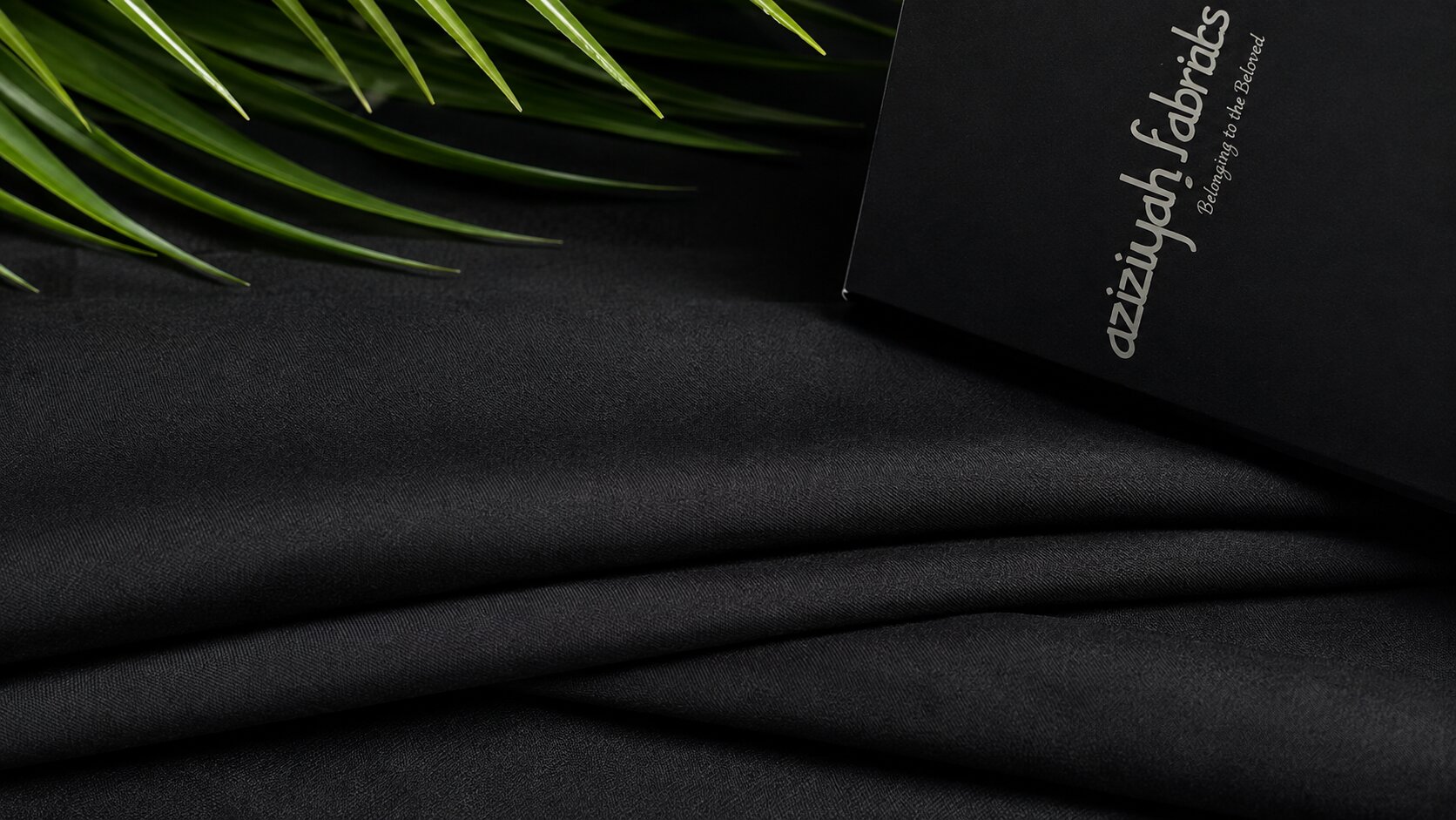 Black Premium Shalwar Kameez Fabric Unstitched with Aziziyah Box
